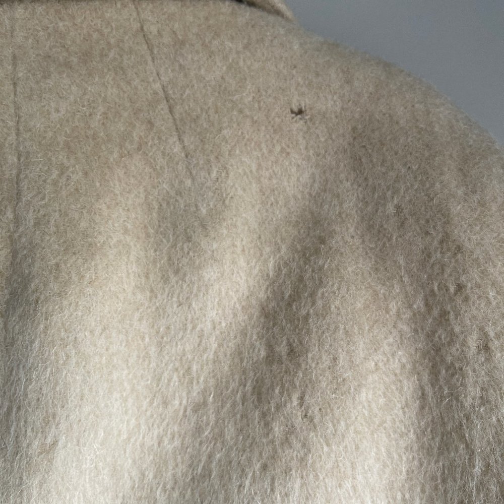 Vintage Marlborough Mohair Gimbel Brothers Long Cream Wool England Medium - Picture 6 of 7